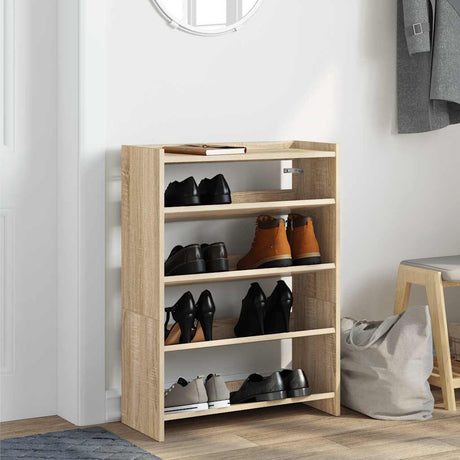 Vidaxx Schuhregal 60x25x81 cm, fertiges Holz Sonoma-Eiche-farbig