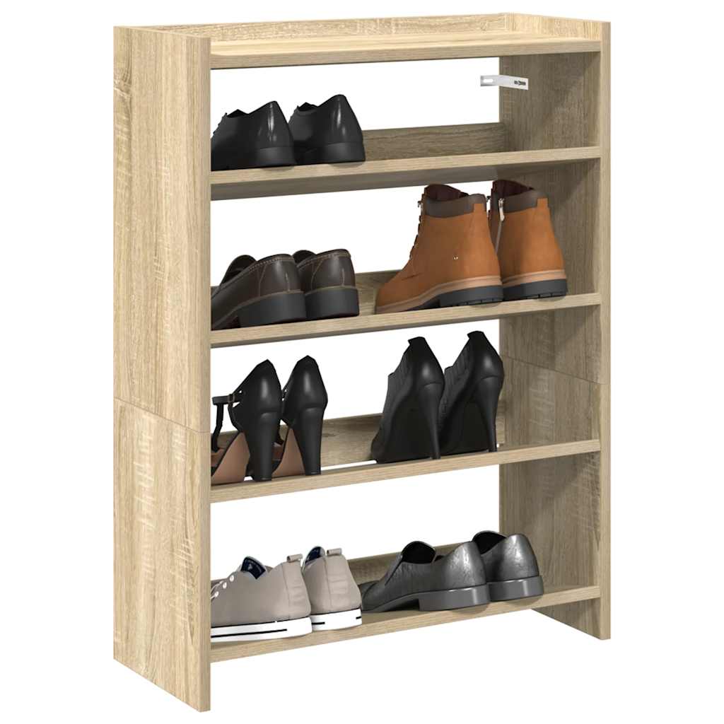 Vidaxx Schuhregal 60x25x81 cm, fertiges Holz Sonoma-Eiche-farbig
