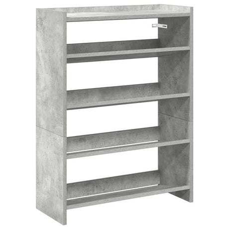 Vidaxx Schuhregal 60x25x81 cm Holzwerkstoff Betongrau