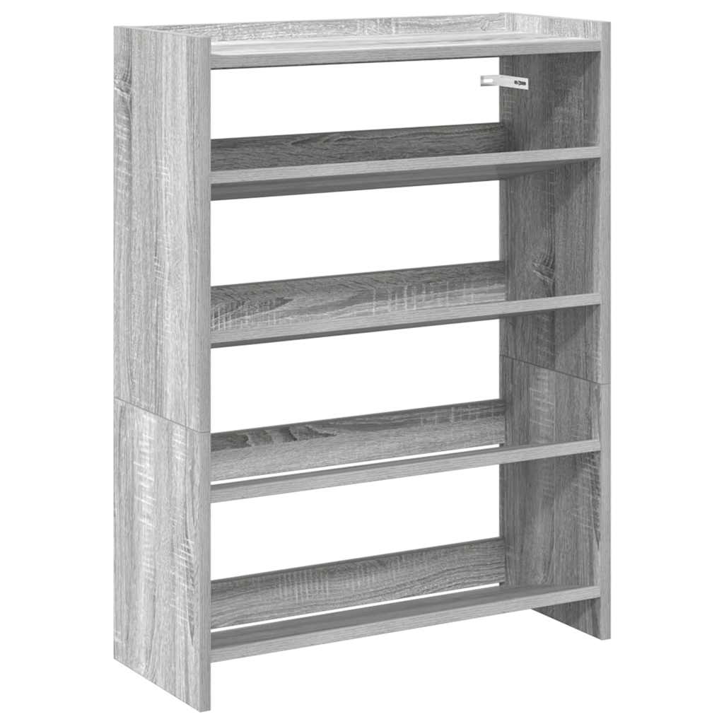 Vidaxx Schuhregal 60x25x81 cm, Holzwerkstoff, Sonoma-Eiche, grau