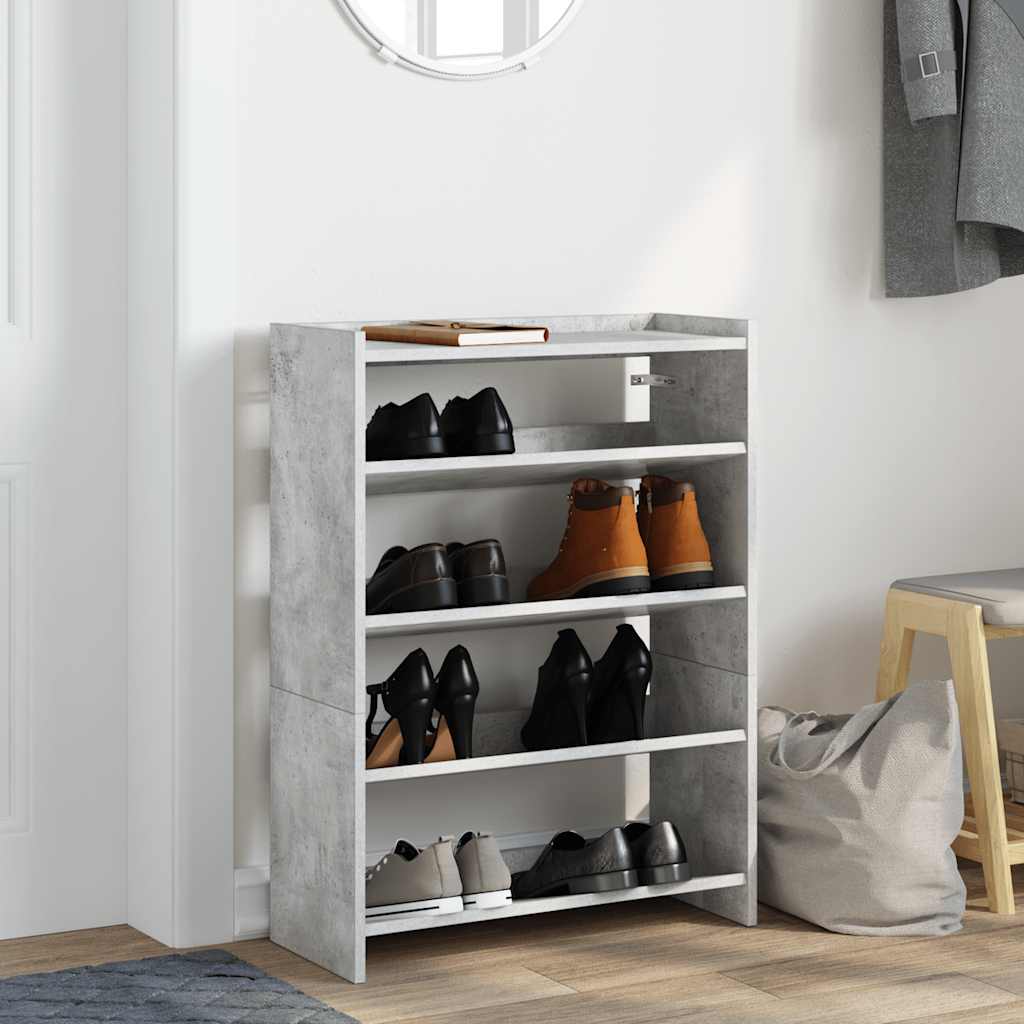 Vidaxx Schuhregal 60x25x62 cm Holzwerkstoff Betongrau