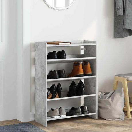 Vidaxx Schuhregal 60x25x62 cm Holzwerkstoff Betongrau