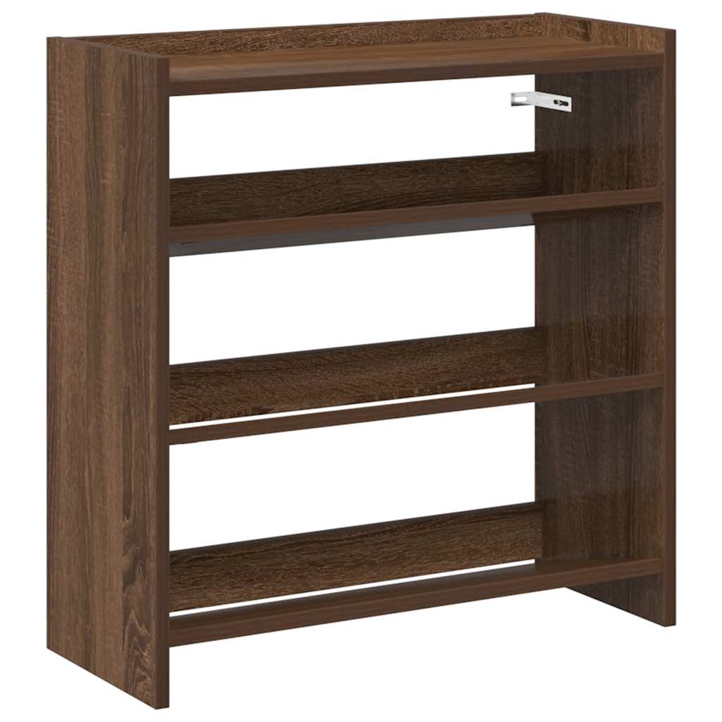 Vidaxx Schuhregal 60 x 25 x 62 cm, fertige Holzfarbe, braune Eiche