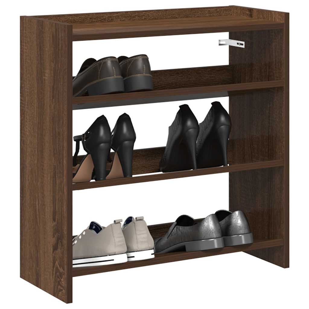 Vidaxx Schuhregal 60 x 25 x 62 cm, fertige Holzfarbe, braune Eiche