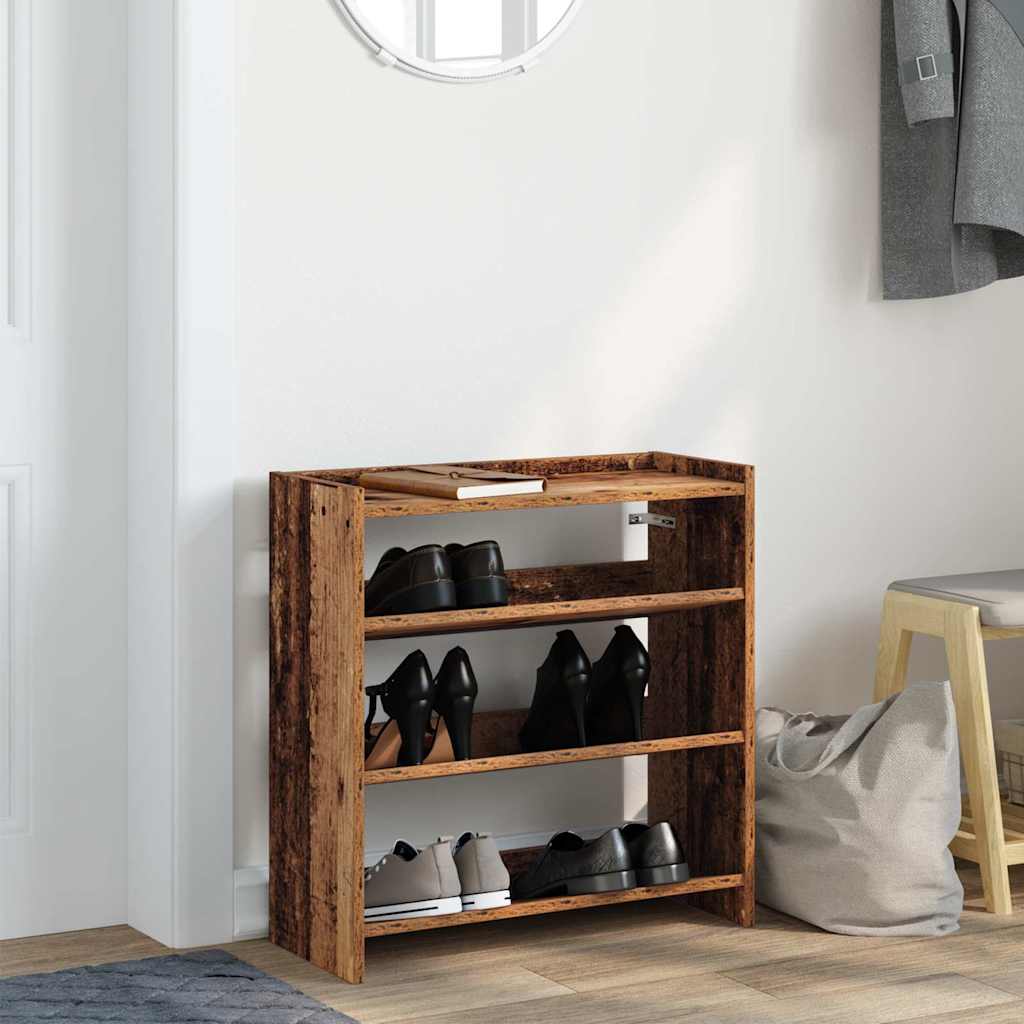 Vidaxx Schuhregal 60x25x62 cm fertiges Holz, altholzfarben