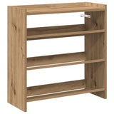 VidaXL Schuhregal 60x25x62 cm aus handgefertigtem Holz, handwerkliche Eichenfarbe