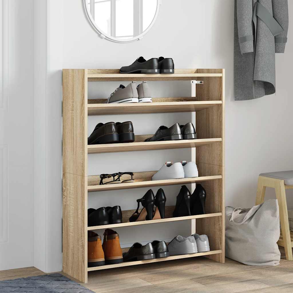Vidaxx Schuhregal 80x25x100 cm Holzwerkstoff Sonoma-Eiche-farbig
