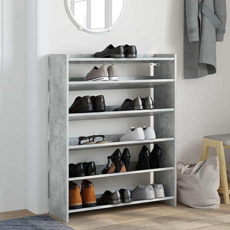 Vidaxx Schuhschrank 80x25x100 cm Holzwerkstoff betongrau