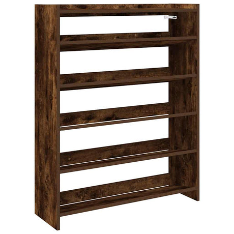 Vidaxx Schuhregal 80x25x100 cm verarbeitetes Holz, geräucherte Eiche