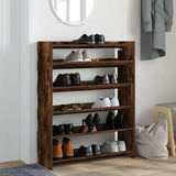 Vidaxx Schuhregal 80x25x100 cm verarbeitetes Holz, geräucherte Eiche