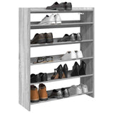 Vidaxx Schuhregal 80x25x100 cm, Holzwerkstoff, Sonoma-Eiche, grau