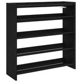 Vidaxx Schuhregal 80x25x81 cm lackiertes Holz schwarz