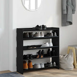 Vidaxx Schuhregal 80x25x81 cm lackiertes Holz schwarz