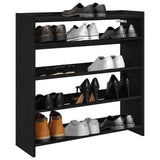 Vidaxx Schuhregal 80x25x81 cm lackiertes Holz schwarz