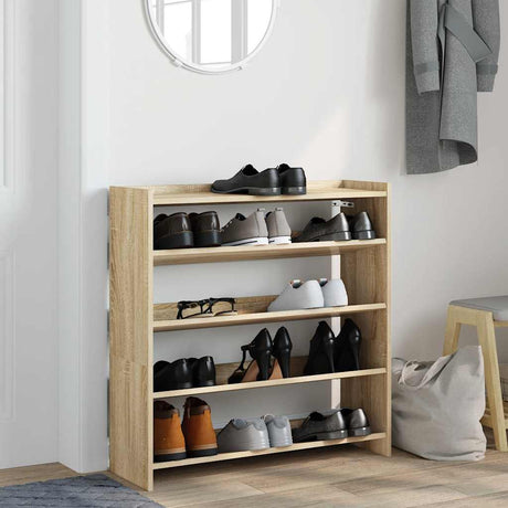 Vidaxx Schuhregal 80x25x81 cm, fertiges Holz Sonoma-Eiche-farbig