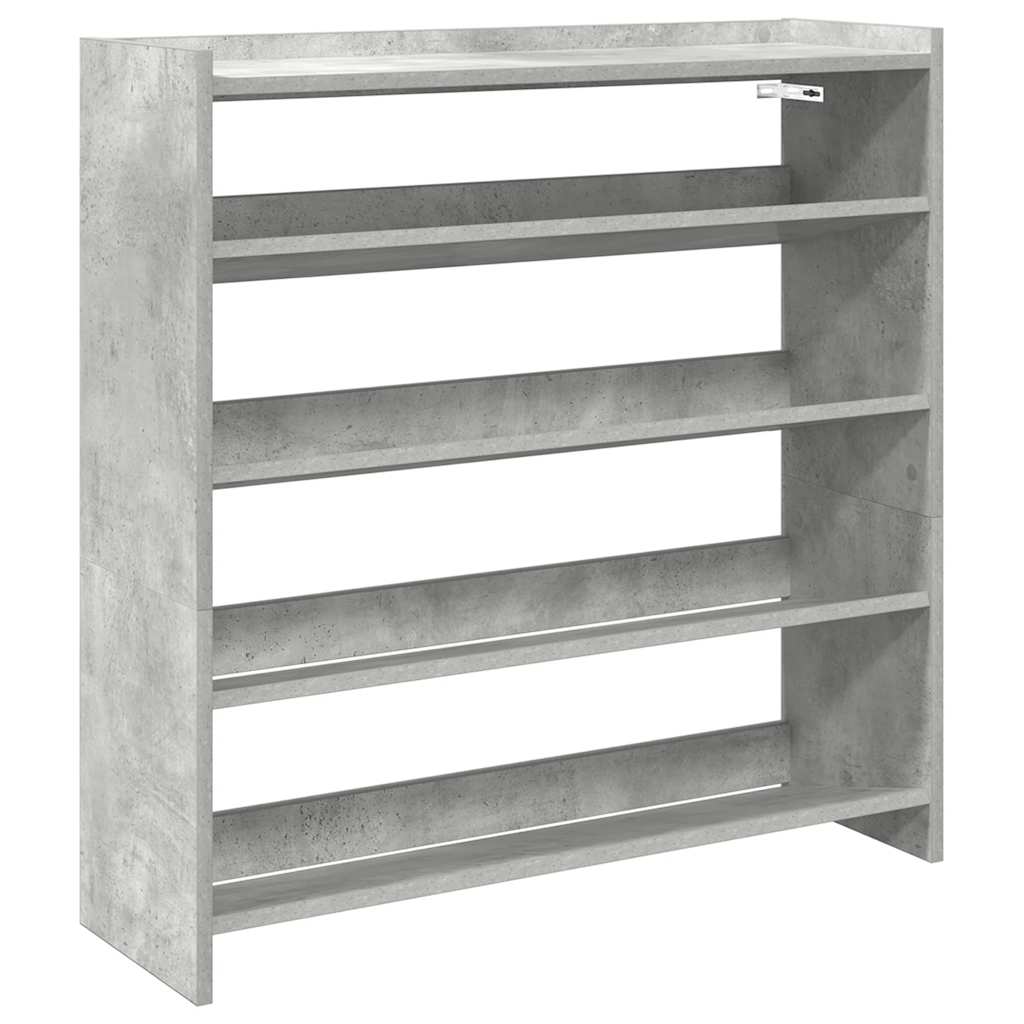 Vidaxx Schuhregal 80x25x81 cm Holzwerkstoff Betongrau