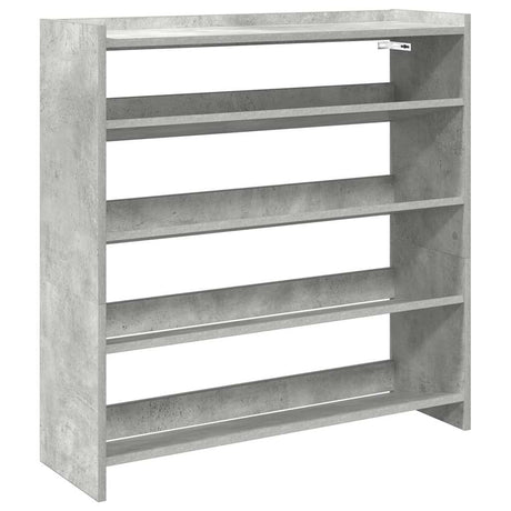 Vidaxx Schuhregal 80x25x81 cm Holzwerkstoff Betongrau