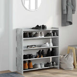Vidaxx Schuhregal 80x25x81 cm Holzwerkstoff Betongrau