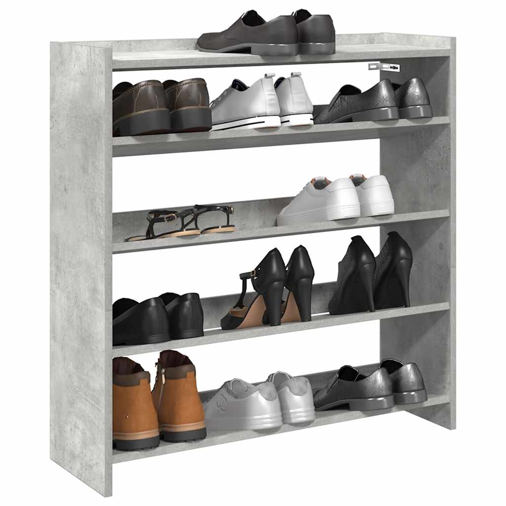 Vidaxx Schuhregal 80x25x81 cm Holzwerkstoff Betongrau