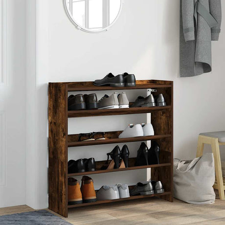 Vidaxx Schuhregal 80x25x81 cm verarbeitetes Holz, geräucherte Eiche