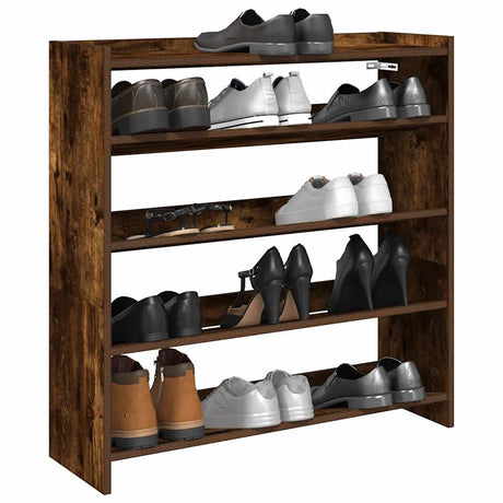 Vidaxx Schuhregal 80x25x81 cm verarbeitetes Holz, geräucherte Eiche