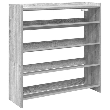 Vidaxx Schuhregal 80x25x81 cm, fertige Holzfarbe Sonoma-Eiche grau