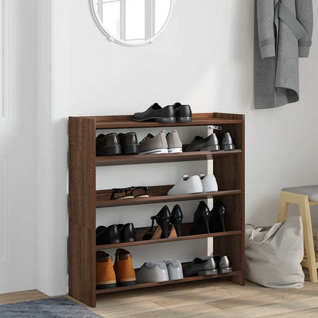 Vidaxx Schuhregal 80 x 25 x 81 cm, fertige Holzfarbe, braune Eiche