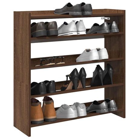 Vidaxx Schuhregal 80 x 25 x 81 cm, fertige Holzfarbe, braune Eiche
