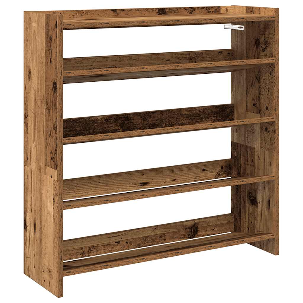 Vidaxx Schuhregal 80x25x81 cm fertiges Holz, altholzfarben