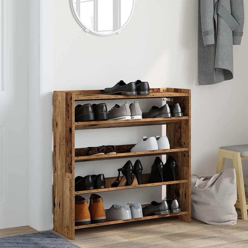 Vidaxx Schuhregal 80x25x81 cm fertiges Holz, altholzfarben