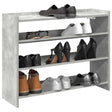 Vidaxx Schuhregal 80x25x62 cm Holzwerkstoff Betongrau