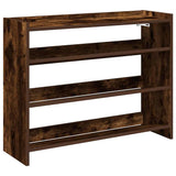 VidaXL Schuhregal 80x25x62 cm verarbeitetes Holz, geräucherte Eiche
