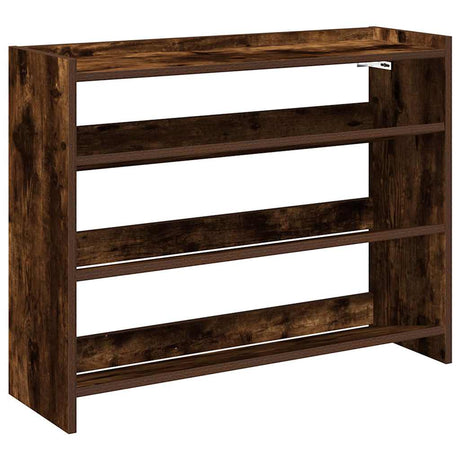 VidaXL Schuhregal 80x25x62 cm verarbeitetes Holz, geräucherte Eiche
