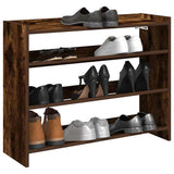 VidaXL Schuhregal 80x25x62 cm verarbeitetes Holz, geräucherte Eiche