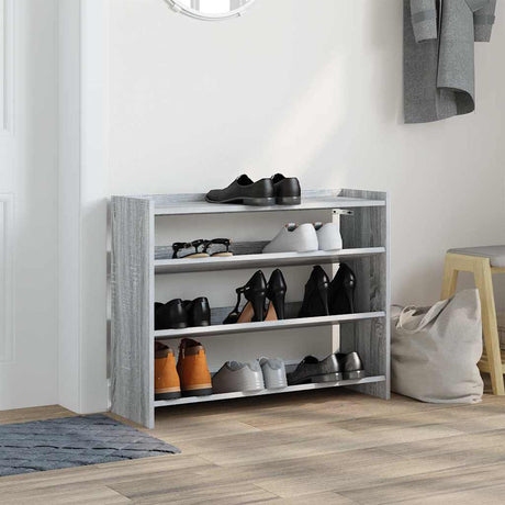 Vidaxx Schuhregal 80x25x62 cm, lackiert in der Farbe Sonoma-Eiche in der Farbe Grau