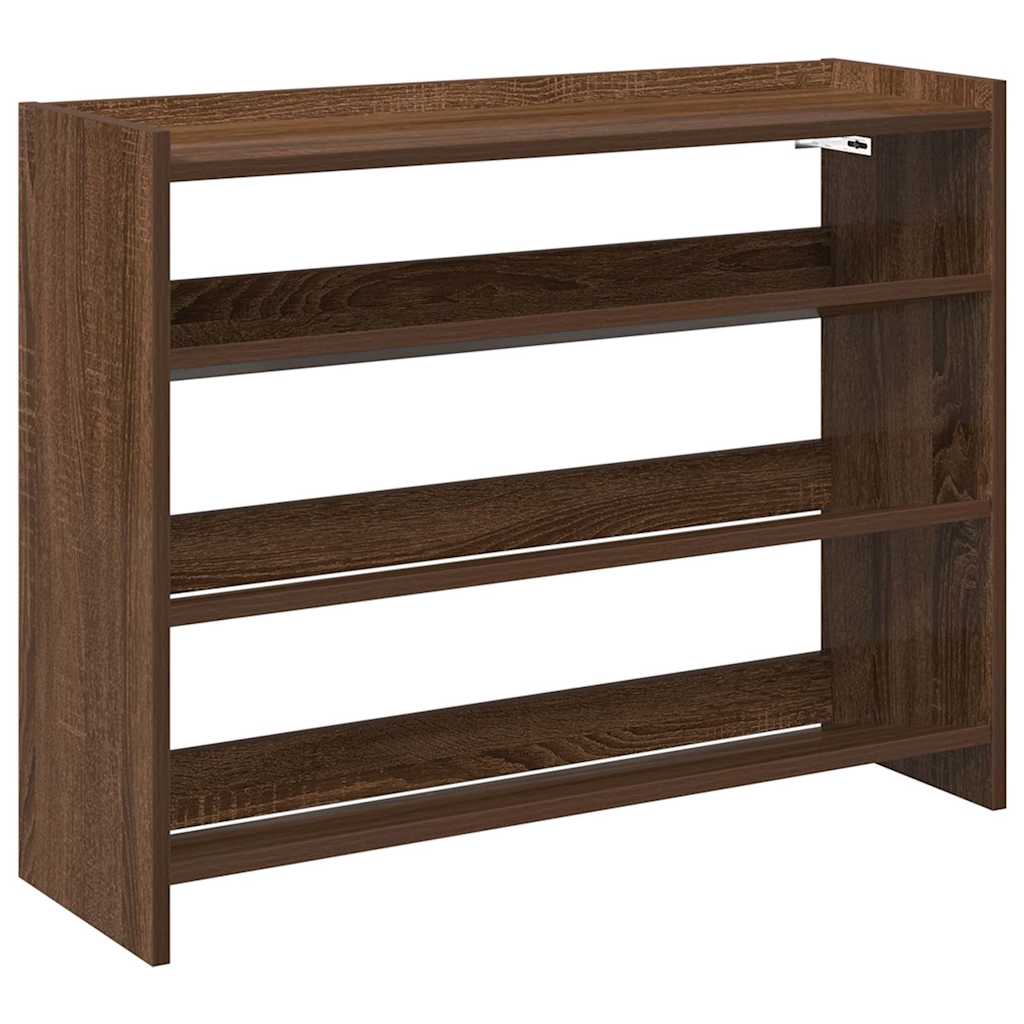Vidaxx Schuhregal 80 x 25 x 62 cm, fertige Holzfarbe, braune Eiche
