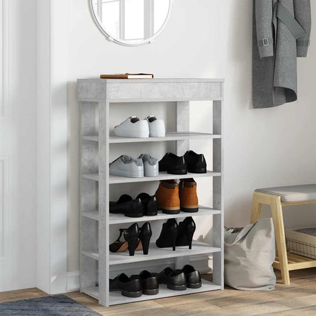 Vidaxx Schuhregal 60x30x98 cm Holzwerkstoff Betongrau