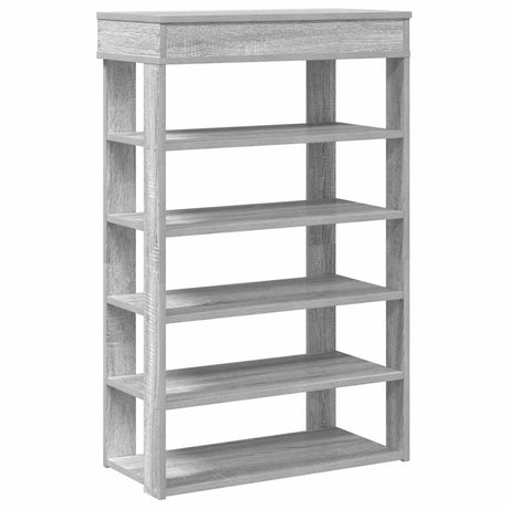 VidaXL Schuhregal 60x30x98 cm, fertiges Holz, grau Sonoma