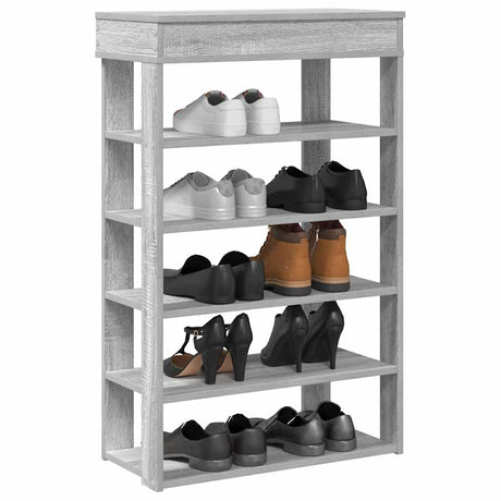 VidaXL Schuhregal 60x30x98 cm, fertiges Holz, grau Sonoma