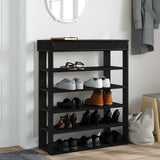 Vidaxx Schuhregal 80x30x98 cm lackiertes Holz schwarz