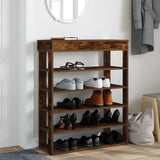 Vidaxx Schuhregal 80x30x98 cm verarbeitetes Holz, geräucherte Eiche