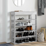 Vidaxx Schuhregal 80x30x98 cm verarbeitetes Holz Sonoma grau