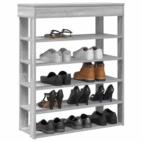 Vidaxx Schuhregal 80x30x98 cm verarbeitetes Holz Sonoma grau