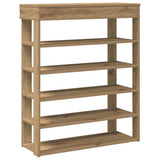 Vidaxx Schuhregal 80x30x98 cm aus handgefertigtem Holz, handwerkliche Eichenfarbe