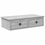 Vidaxl wandschap met lades 60x28x15 cm bewerkt hout grijs sonoma eiken