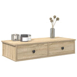 Vidaxl wandschap met lades 80x34x17 cm bewerkt hout sonoma eikenkleur