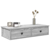 Vidaxl wandschap met lades 80x31x17 cm bewerkt hout grijs sonoma eiken