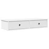 Vidaxl wandschap met lades 100x37,5x19 cm bewerkt hout wit