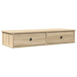 Vidaxl wandschap met lades 100x37,5x19 cm bewerkt hout sonoma eiken