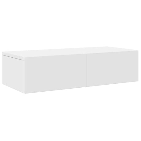 Vidaxl wandschap met lades 60x26,5x15 cm bewerkt hout wit